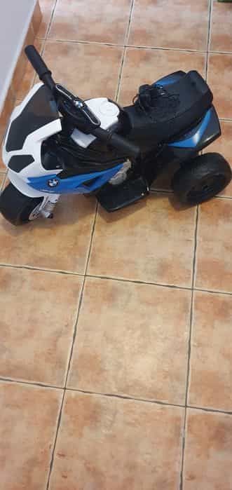Motocicletă electrică bmw s1000rr triciclu albastru pentru copii