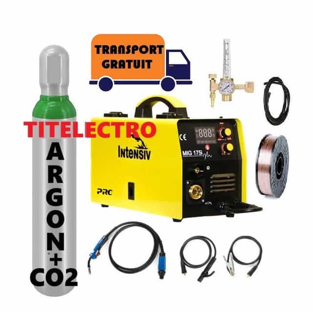 Aparat sudura MIG 175i + tub 8L PLIN corgon + reductor cu bila + sarma