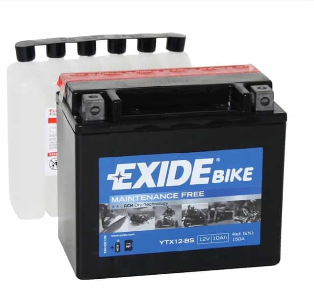 Baterie moto NOUĂ  EXIDE 10Ah YTX12-BS