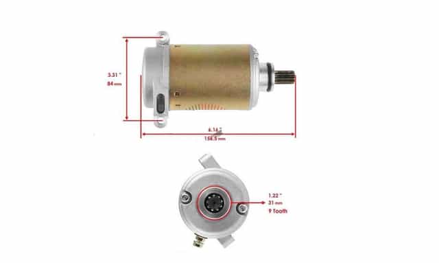 Electromotor ATV Yamaha Kodiak 400 YFM400FW