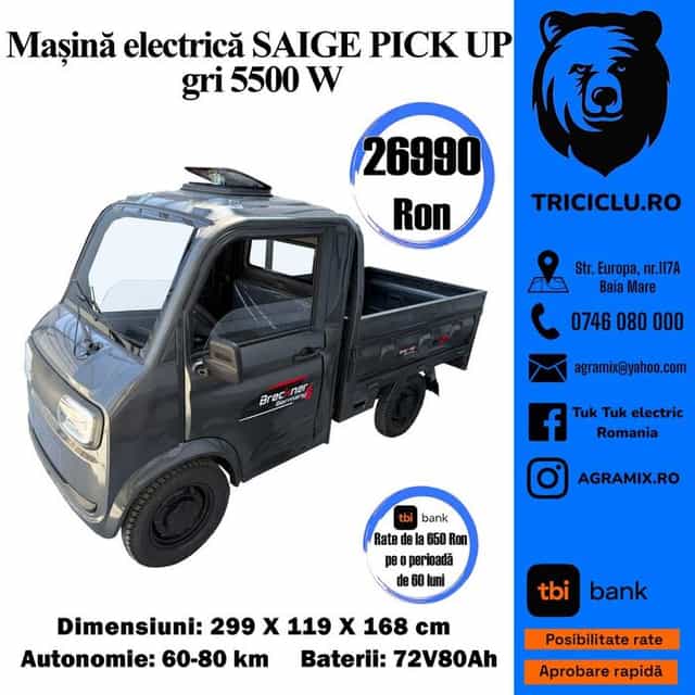 CVADRICICLU electric transport marfa SAIGE 5500 W cu permis