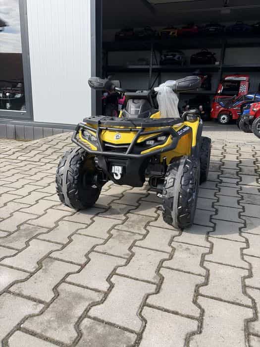 Quad na akumulator Can-Am 24V 7Ah Outlander ATV 4x200W Miękkie koła Żółty