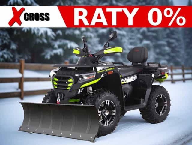 Quad Challenger 250 Asix 300 homologacja 2 os T3b pług dowóz Raty