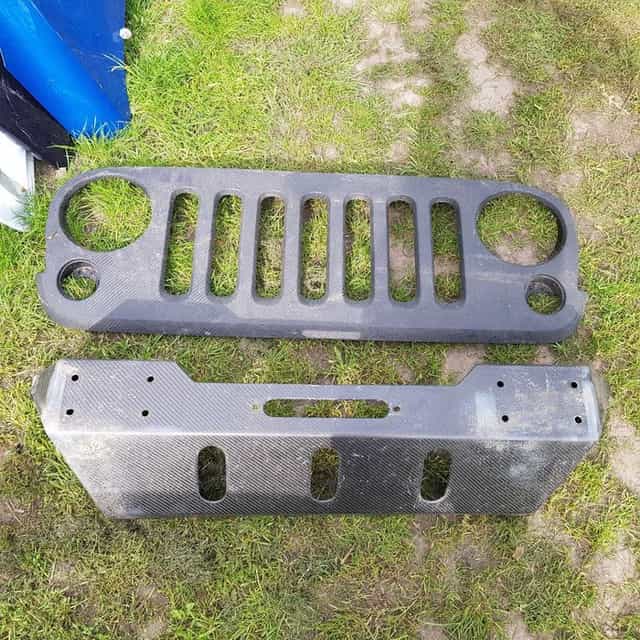 grill carbon Jeep Wrangler 06-15
