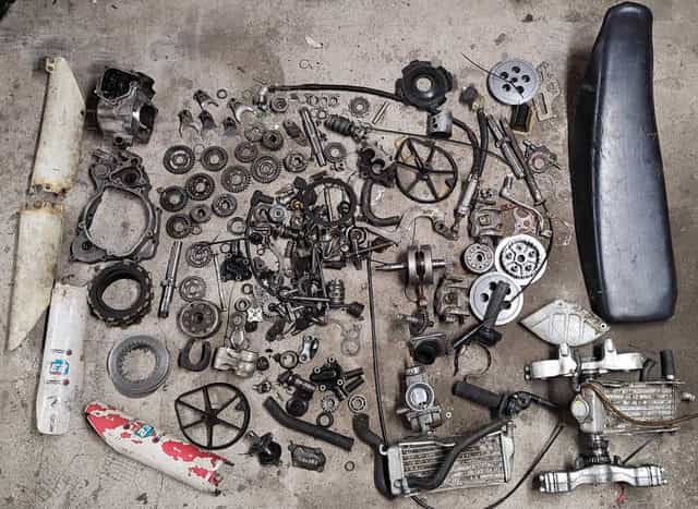 Części Honda 250 cr 125 crf 450 półkarter cylinder koło skrzynia tłok