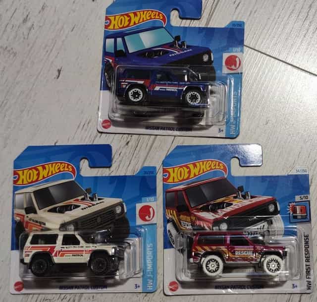 Hot wheels Nissan Patrol y60 3szt.