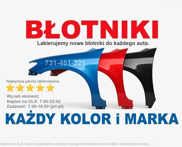 Nowe BŁOTNIKI - dowolny KOLOR i każda MARKA - HURTOWE ceny - WYSYŁKA