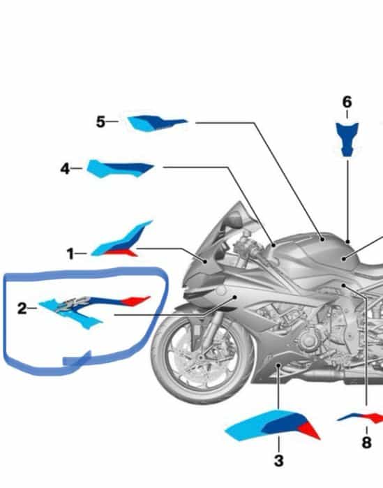 Dekor/Naklejka lewy bok BMW S1000RR