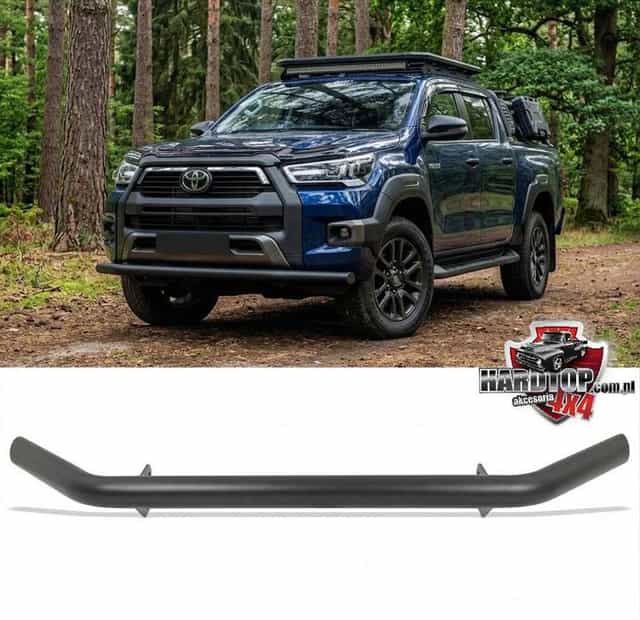 Orurowanie Przednie rura  - Toyota Hilux 2021+ Czarne  4x4