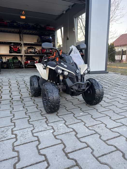 Duży Mocny QUAD Dla dzieci CAN-AM Maverick 24 Volt 2x200 Watt Khaki