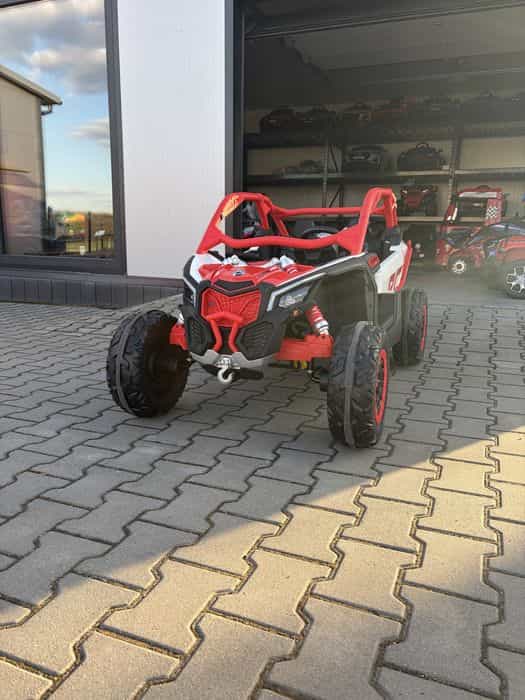 Auto na akumulator 2 osobowy Buggy CAN-AM 24 Volt 4x200 Watt pompowane koła