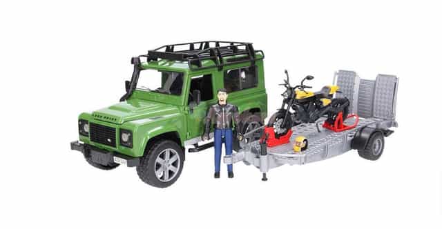 Land Rover Defender Bruder z przyczepą