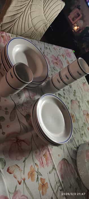 Talerze społem komplet obiadowy PRL