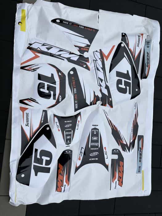 Okleina KTM LC4 Exc komplet naklejek KTM naklejki nowe