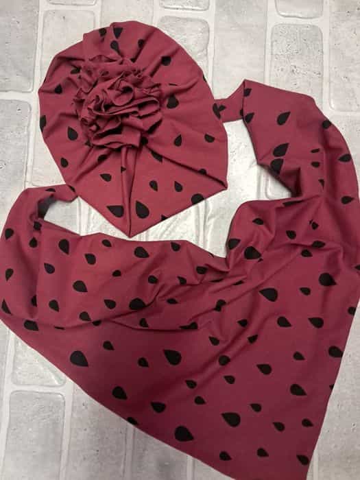 Turban chusta komplet wiosenny