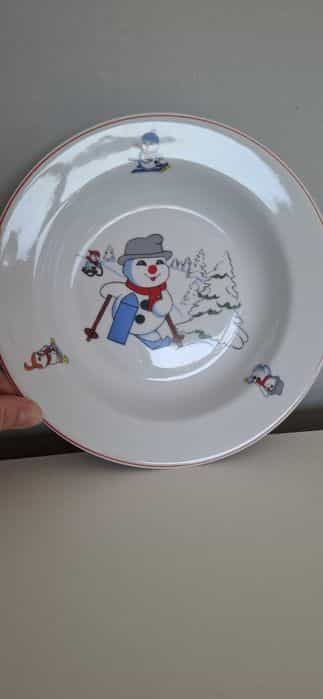 talerz Lubiana z bałwankiem