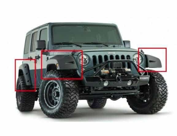 JEEP WRANGLER JK poszerzenia nadkoli