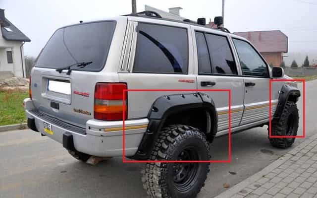 JEEP GRAND CHEROKEE ZJ - poszerzenia nadkoli 12CM