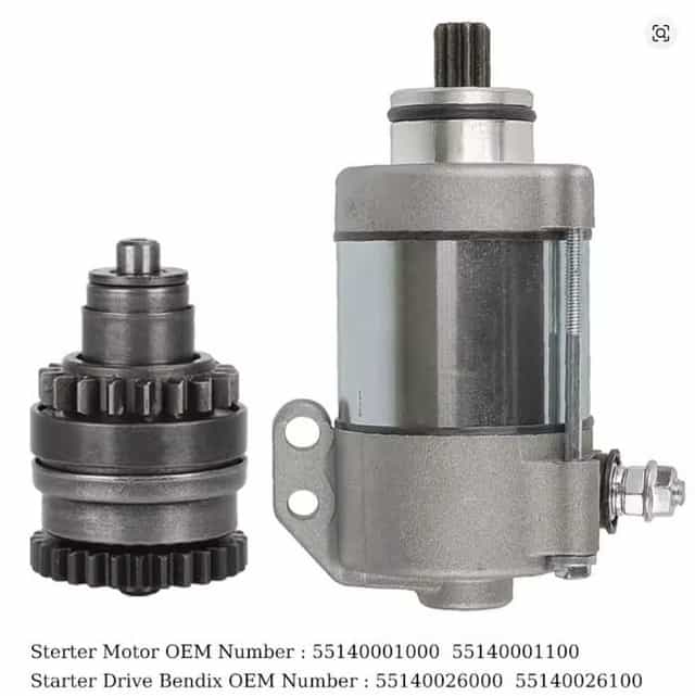 KTM EXC 250 300 rok 11-16 rozrusznik + bendix