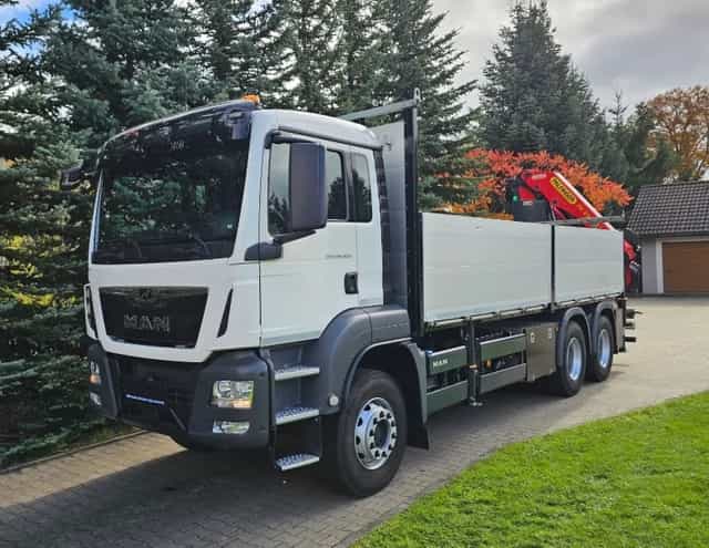 MAN TGS 26.430 - 6x4 - Valník + HR-PALFINGER PK 23002-SH E
