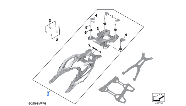 Nosič kufrů a zadní nosič pro BMW F900XR - F900R