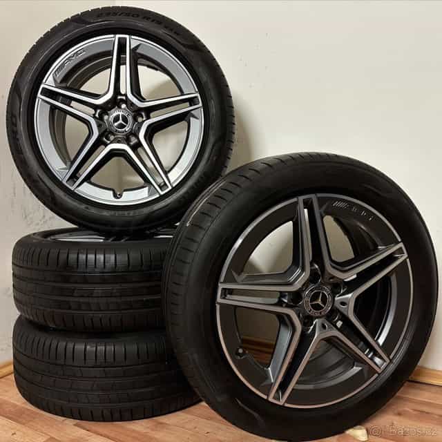 MERCEDES GLA AMG 5x112 R19 ET53+LETNÍ 235/50R19 7mm ANTRACIT