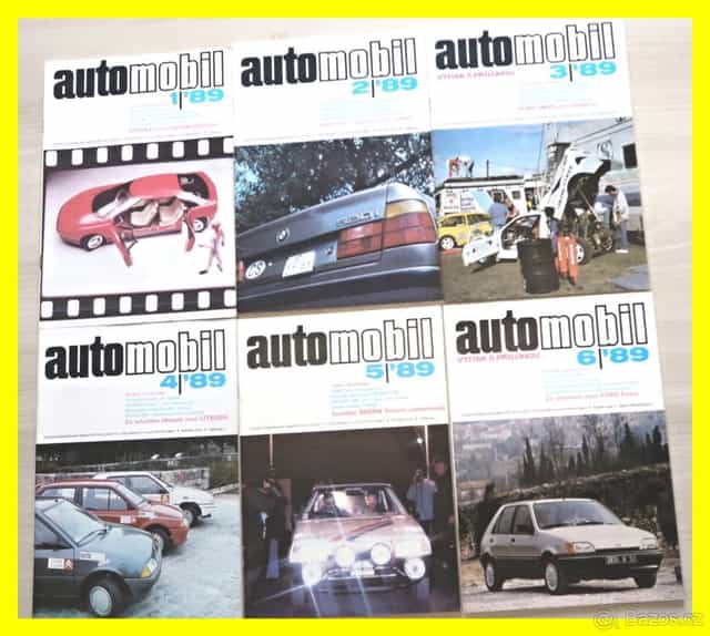 1989 ČASOPIS AUTOMOBIL 12KS, ŠKODA FAVORIT, JAwa soutěžní