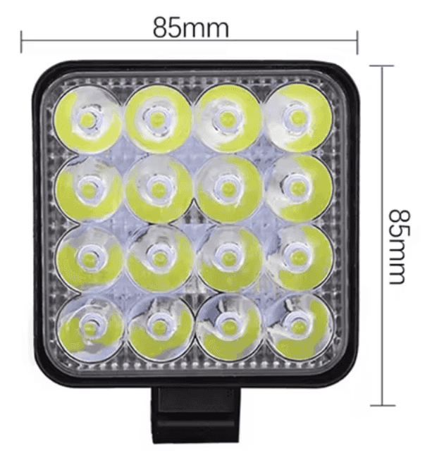 Led reflektory modré, červené