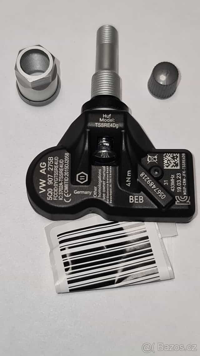 TPMS snímač tlaku v pneumatikách VW AUDI PORSCHE BENTLEY