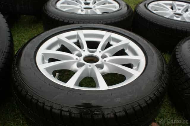 BMW lehce prohnute original kola R16 5x120 zimni pneu