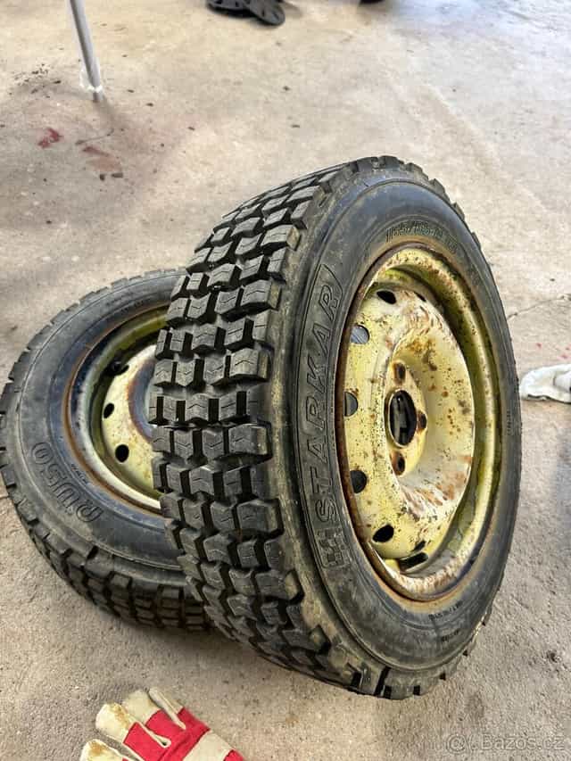 Plechové disky 4x108 s offroad pneu 165/65/R14