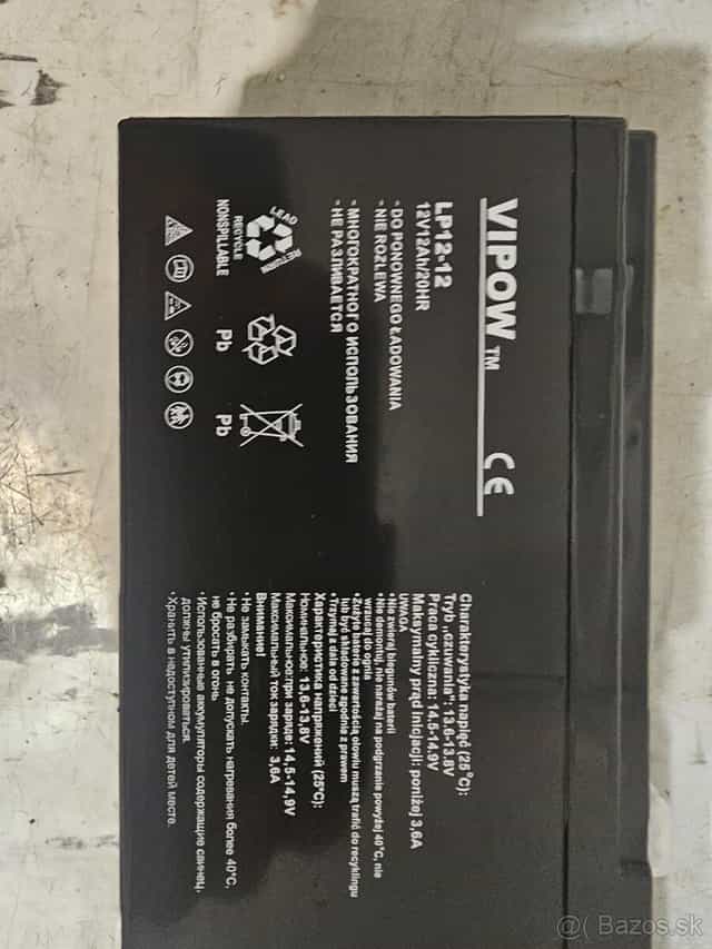 Batéria gelova 12V/12AH 3ks vhodna do detskej štvorkolky 3ks