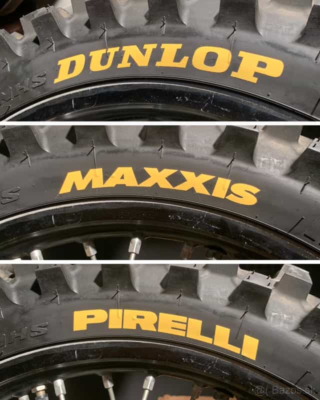 DUNLOP MAXXIS PIRELLI MICHELIN MITAS GEOMAX nálepky na pneu