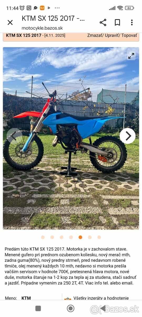 KTM SX 125 2017