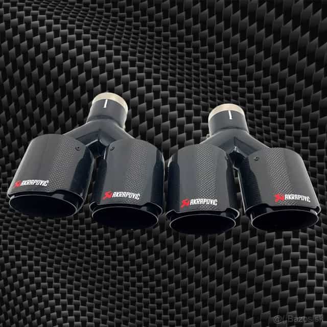 Nerezová  koncovka  výfuku  Carbon dizajn s logom Akrapovič