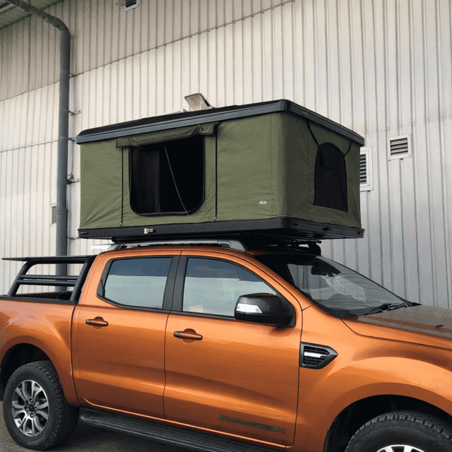 Hliníkový strešný stan na strešný nosič – 2 osoby, LED