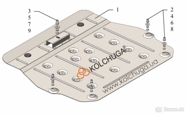 Toyota Highlander oceľový kryt motora a prevodovky