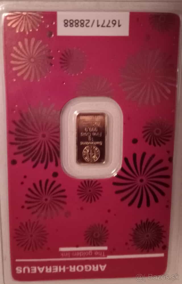 Zlata tehla-1g argor heraeus