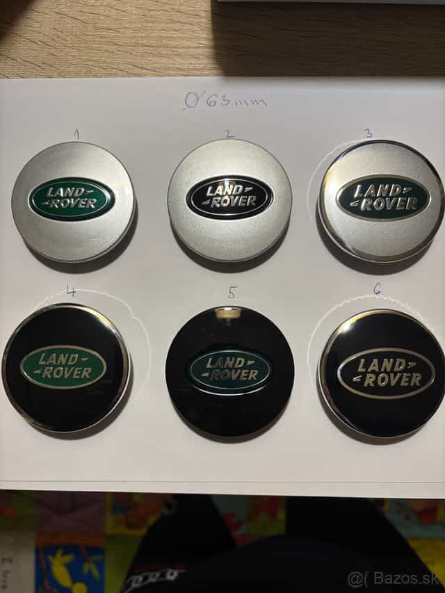 Stredové krytky Land Rover, Range Rover - priemer 63 mm