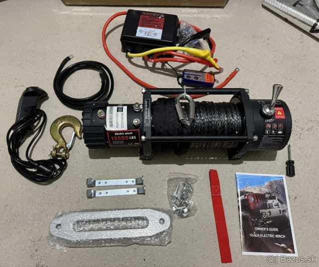 Predám NOVÝ profi elektrický naviják VEVOR 12V 13500lbs