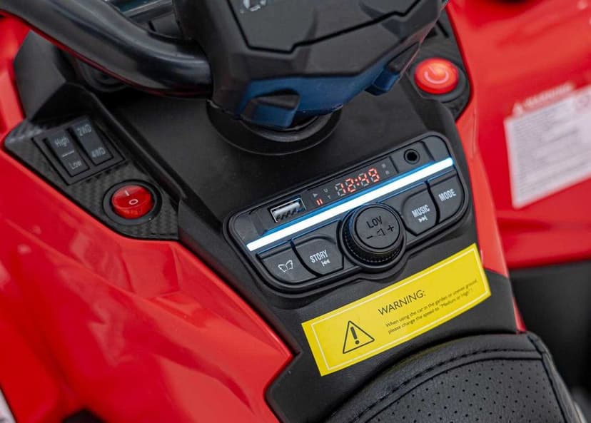 ATV electric pt copii Autokids Can-AM OUTLANDER 24V 4x4 800W (005)Rosu