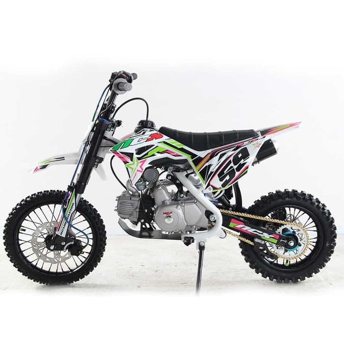 Motocicleta cross 125cc NCX CRX 4T benzina 14/12" negru/verde/roz