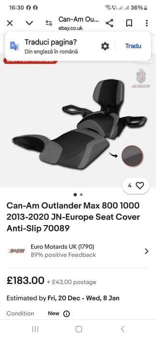 Huse  scaun atv can am outlander