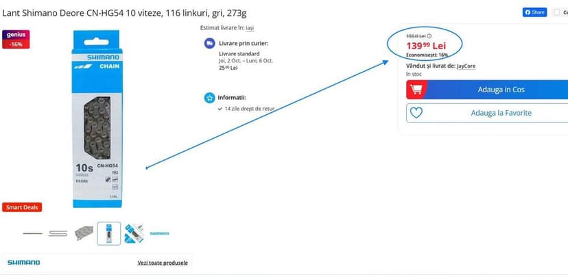 Piese  bicicleta; Lanțuri Shimano Deore, Pedale, Pompe,(Super Ofertă).