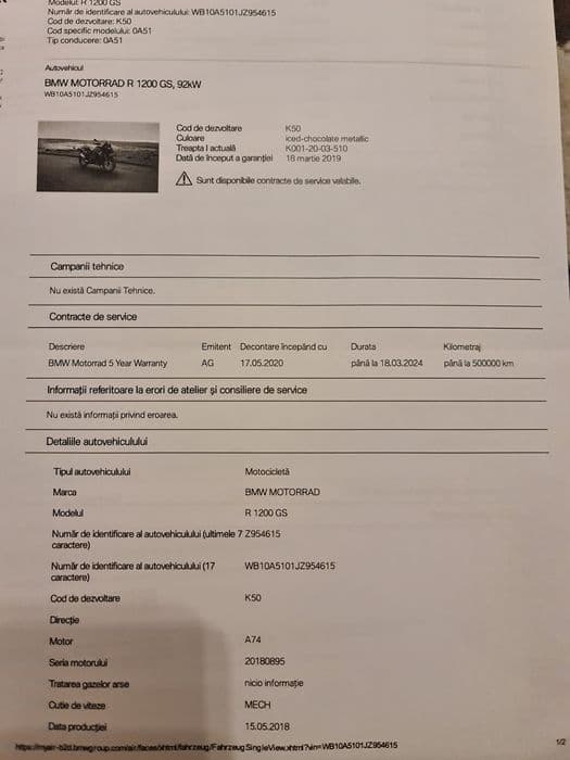 Vand BMW R1200GS Triple black, TFT, 28k km