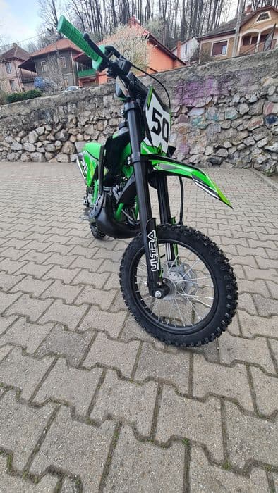 Cross Motocross 50cc 2 timpi Ultra Automat Verde pentru copii