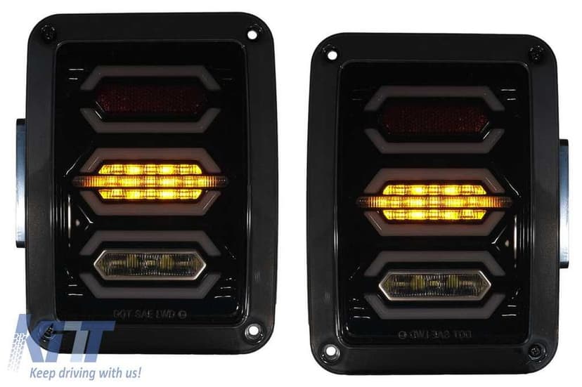 Stopuri Full LED compatibile cu Jeep Wrangler JK Rubicon (2007-2017)