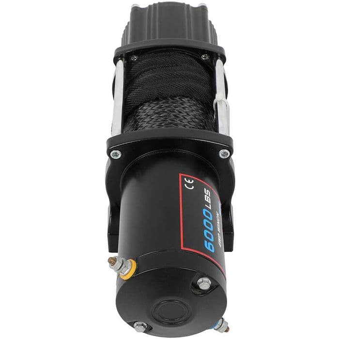 Troliu 6.000 LBS 12V – Cablu Oțel / Sufă Sintetică – Nou cu Garanție