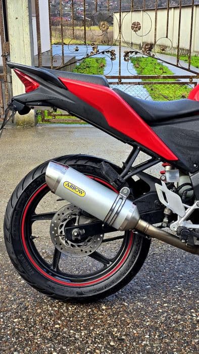 HONDA CBR125R Roșu, An 2014, Tobă Sport STORM, Suport Telefon, Livrare