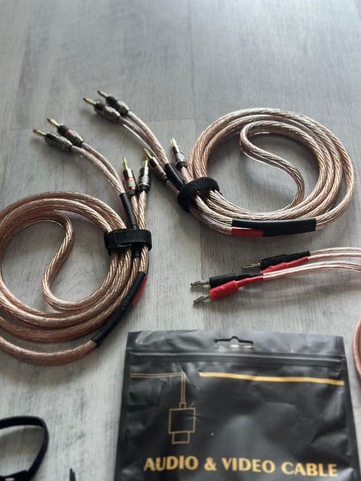 Cabluri boxe noi cupru OFC, LGC cu jack banana boxe pasive putere